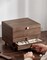 Wooden Jewelry Box, 3 Layer Large Jewelry Organizer for Women, Black Walnut Solid Wood, Jewelry Storage for Necklaces Rings Earring Watches Bracelets Mother's Day Gifts(No Mirror)